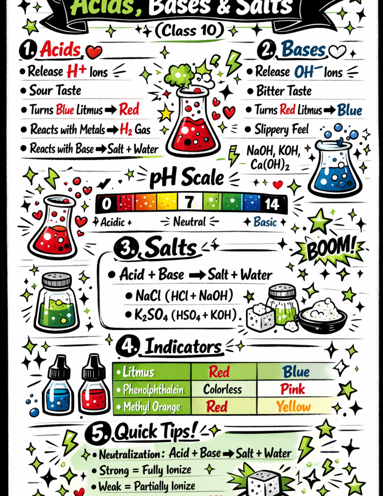 Class 10 chemistry 👨‍🔬 acid base and salt