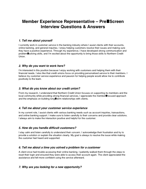 Interview style