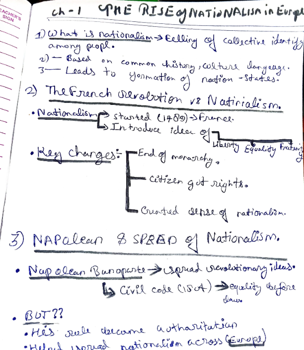 Sst notes first chapter class 10