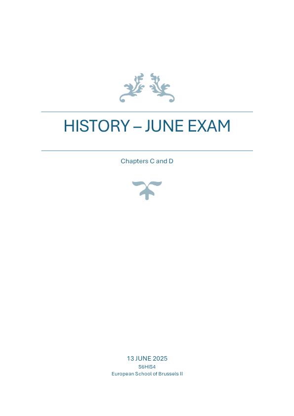 History exam notes