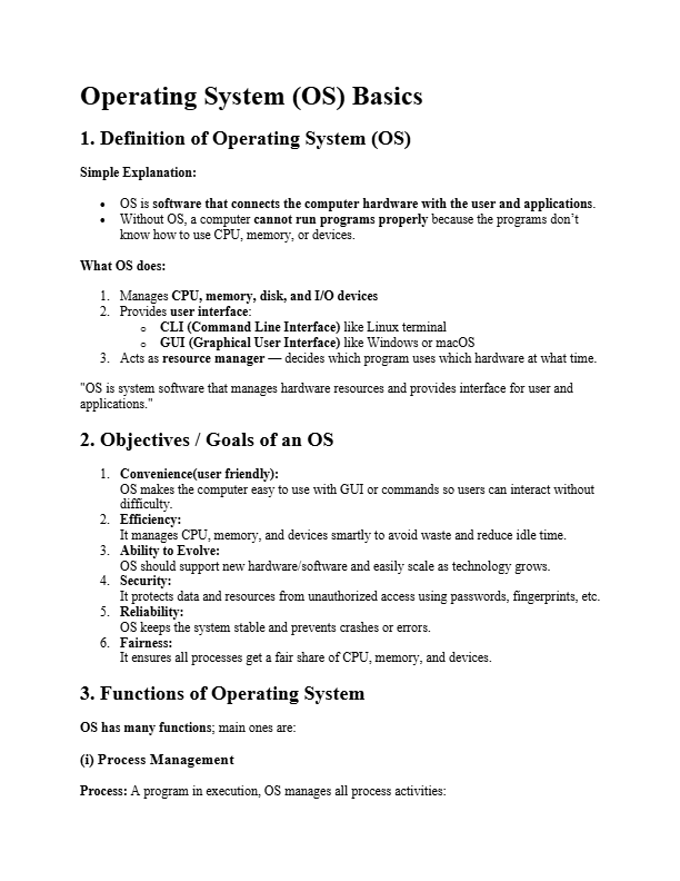 Operating system basics