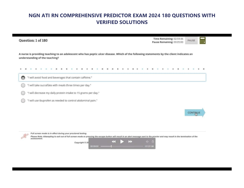 Ngn ati rn comprehensive predictor exam 2025 180 questions with verified solutions 30