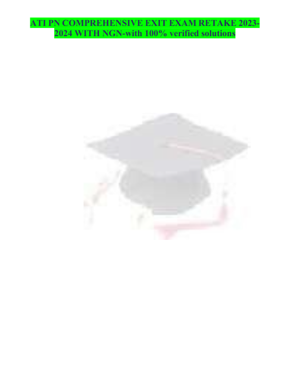 Ati pn comprehensive exit exam retake 2025 2026 with ngn with 100 verified solutions