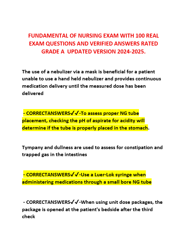 ATI RN MATERNAL NEWBORN PRACICE ASSESSMENT COMPLETE  ACTUAL EXAM WITH ALL QUESTIONS AND VERIFIED ANS
