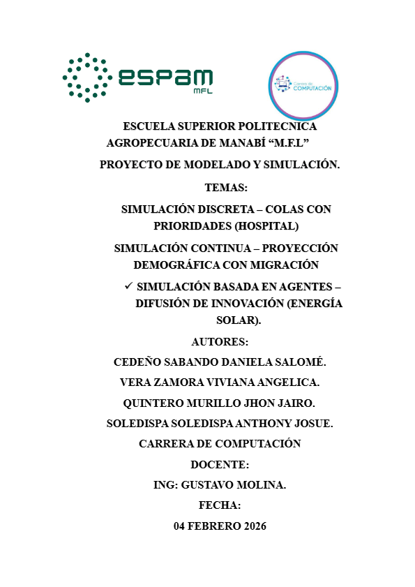 SIMULACIÓN BASADA EN AGENTES – DIFUSIÓN DE INNOVACIÓN (ENERGÍA SOLAR)