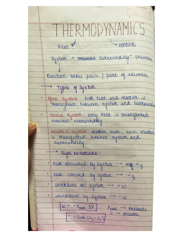 class11/ jee chemistry thermodynamics