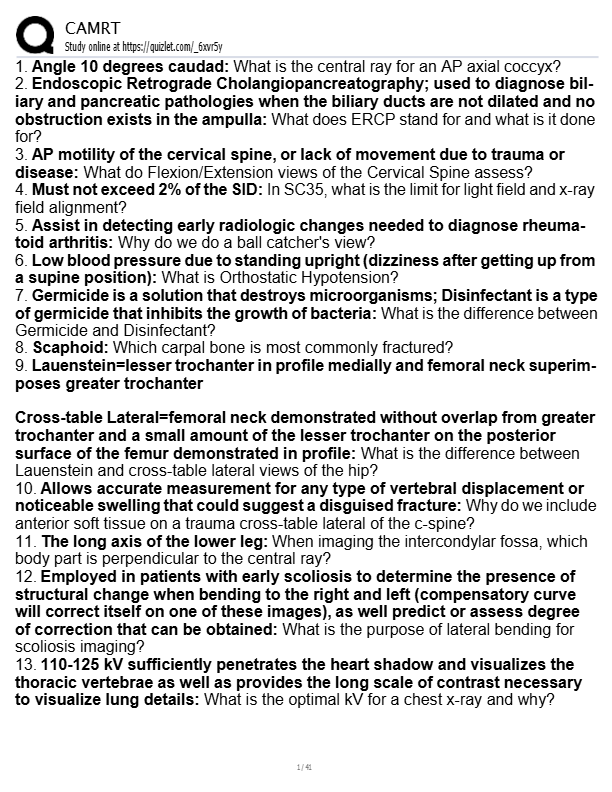 CAMRT Exam Prep 2025–2026: Complete Question Bank with 100% Verified Answers & Study Guide