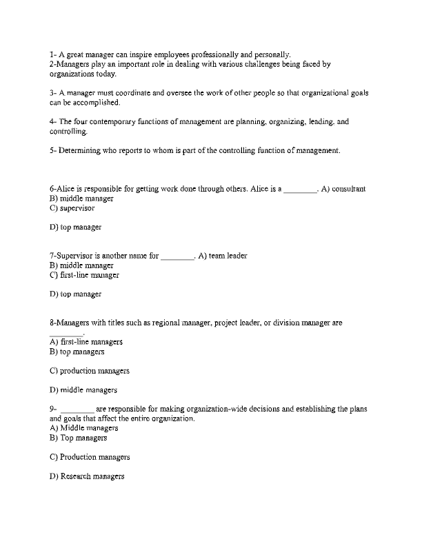 Management 7th Edition by Chuck Williams – Complete Test Bank for All Chapters (1–18) | 2025 Study R