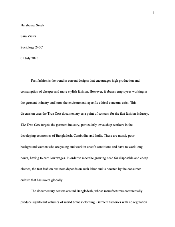 Ethical and environmental issues