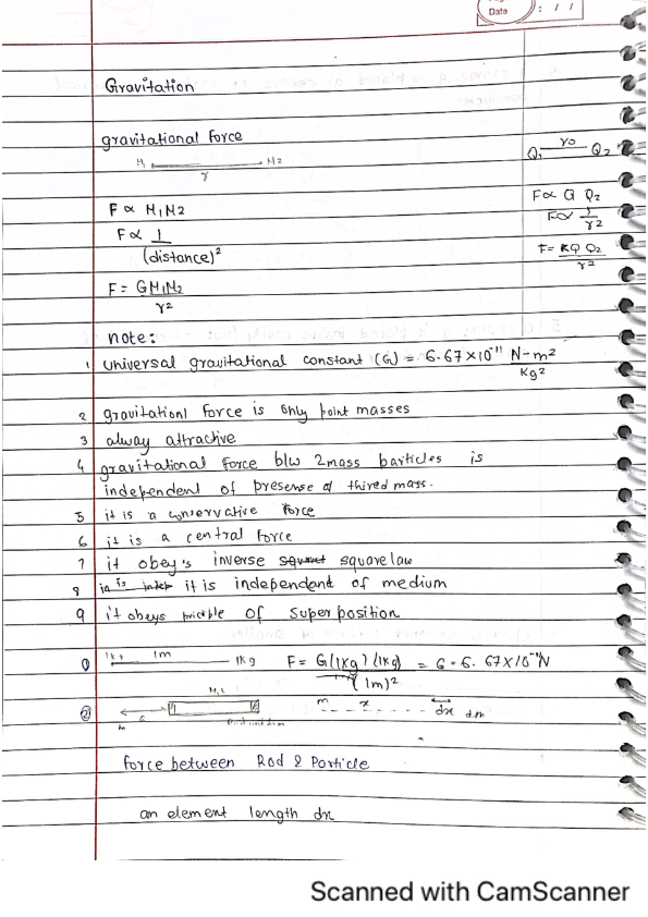 Complete gravitaton class 11th jee focused