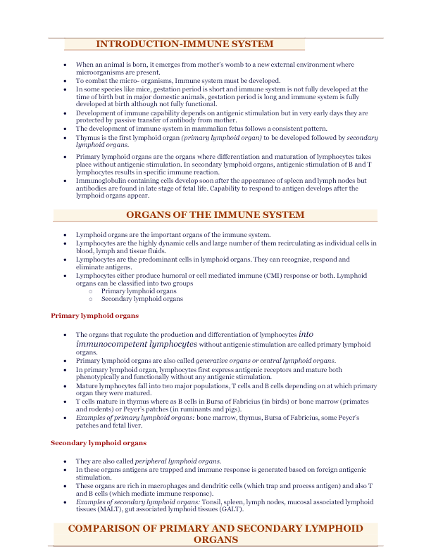 Lymphoid Organs - Immunology