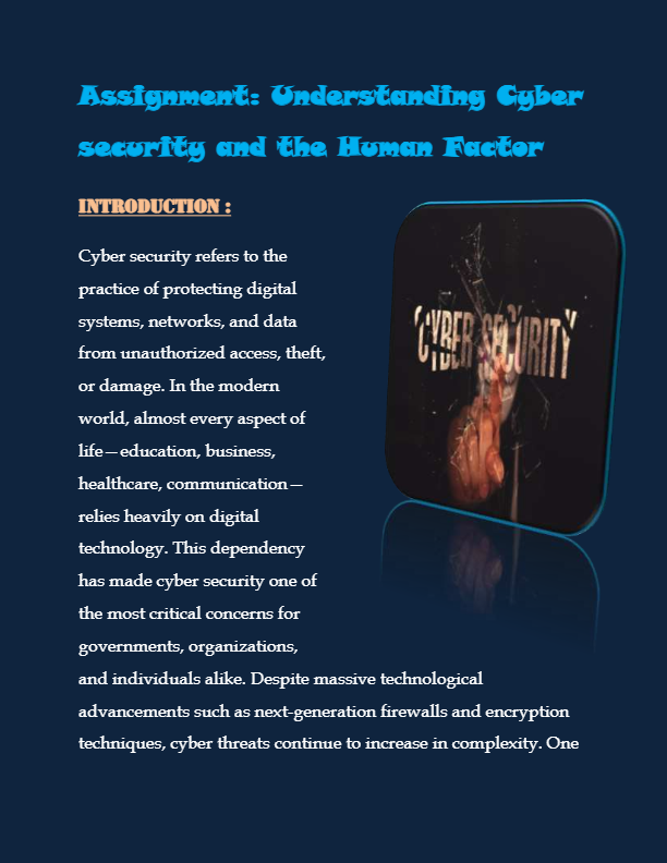 Understanding Cyber Security & The Human Factor