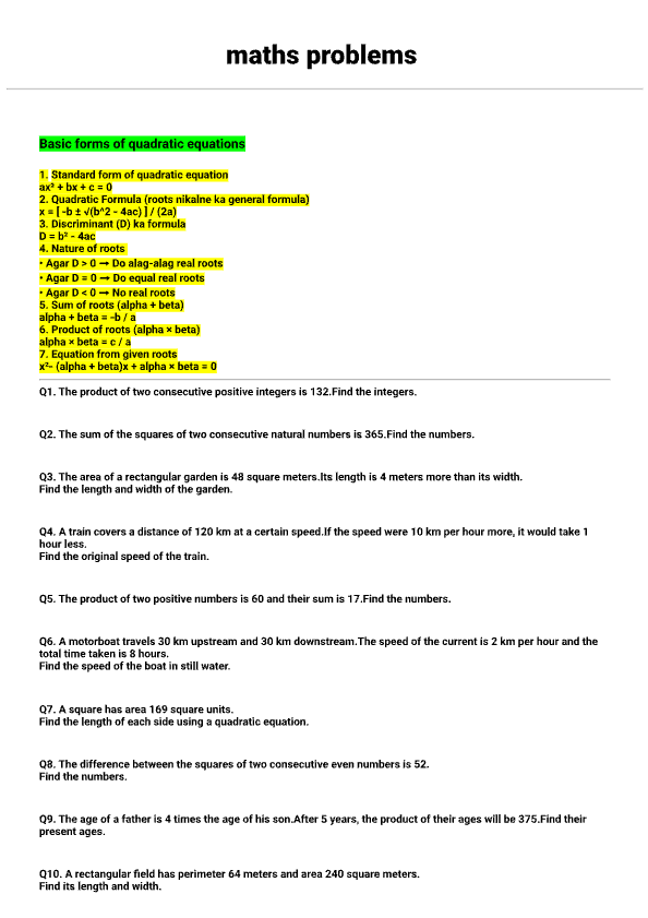 10th grade practice program in maths