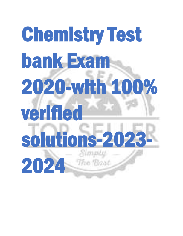 Chemistry 9th Edition Test Bank (2025) | Zumdahl & Zumdahl | Chapters 1-20 | Verified Solutions