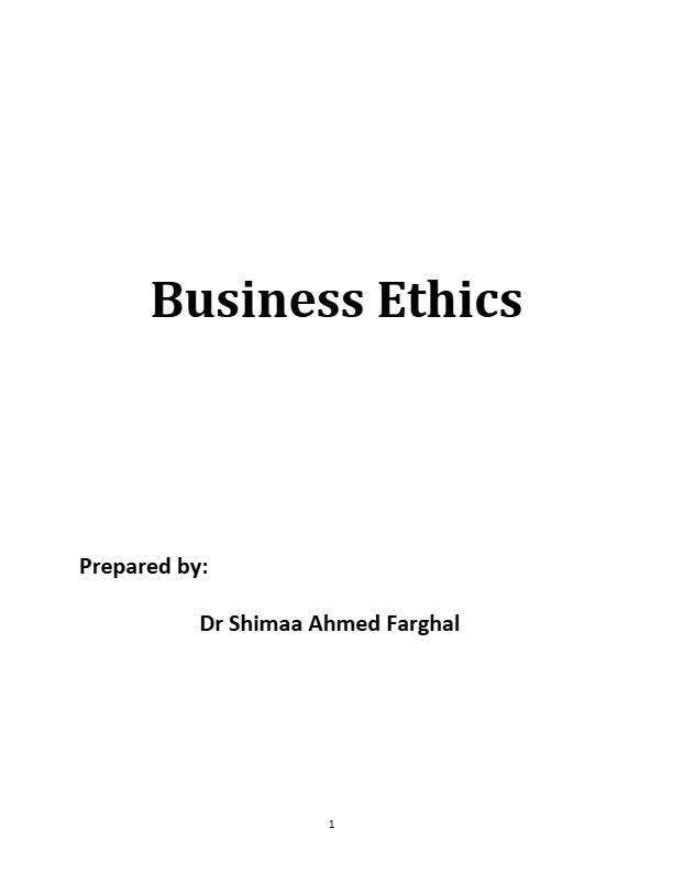 Business Ethics