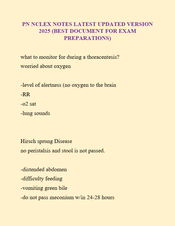PN NCLEX NOTES LATEST UPDATED VERSION  2025 (BEST DOCUMENT FOR EXAM PREPARATIONS)