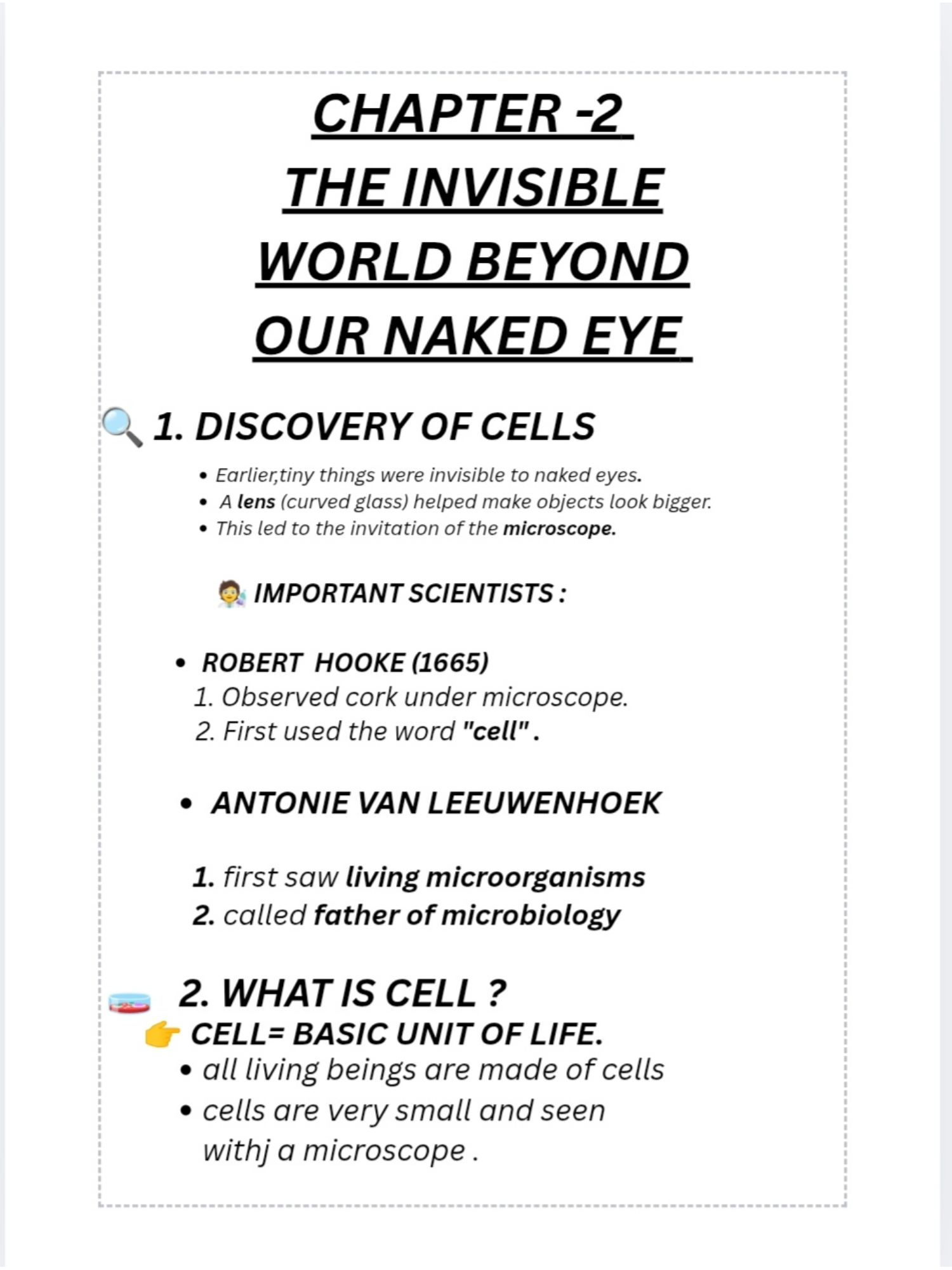 Class 8th science cbse notes