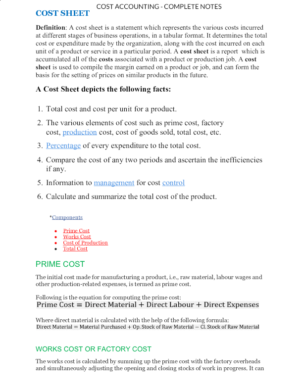 Cost Accounting Fundamentals