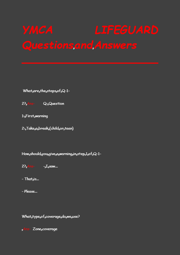 YMCA Lifeguard Certification Exam 2025 | 200+ Actual Test Questions & Verified Answers
