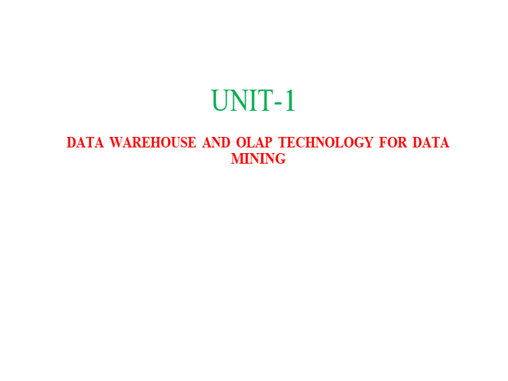 DATA WAREHOUSE AND OLAP TECHNOLOGY FOR DATA MINING