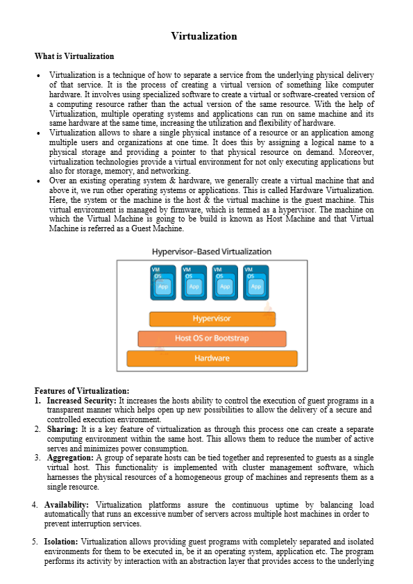 VIRTUALIZATION IN CLOUD COMPUTING