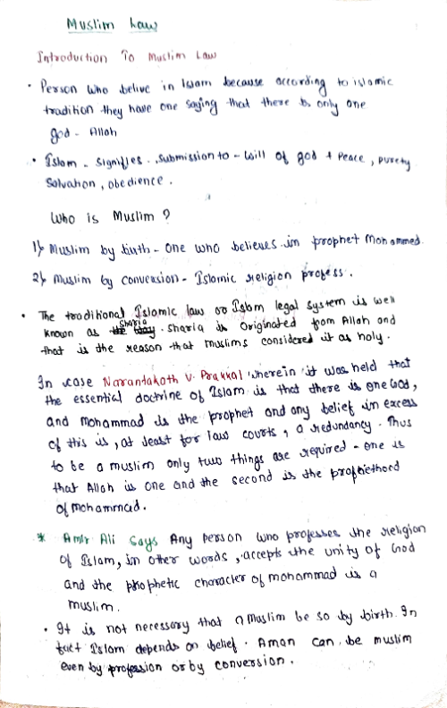 Muslim law notes (India)