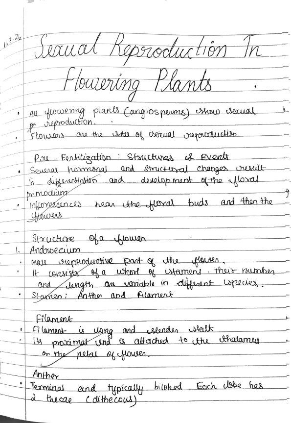 Sexual reproduction in flowering plants-notes w- PYQS.pdf