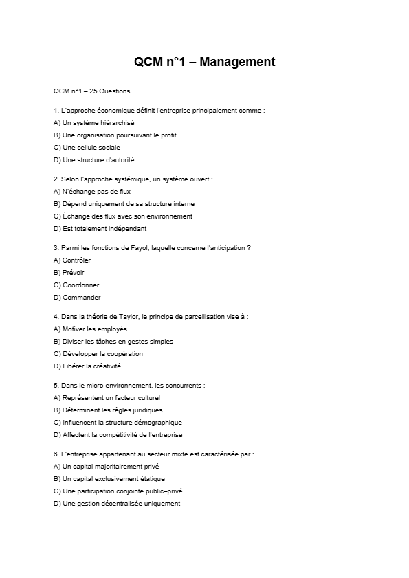 qcm management