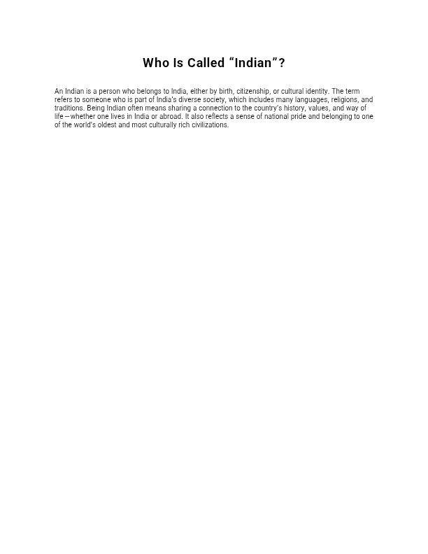 Who is called "Indian"?