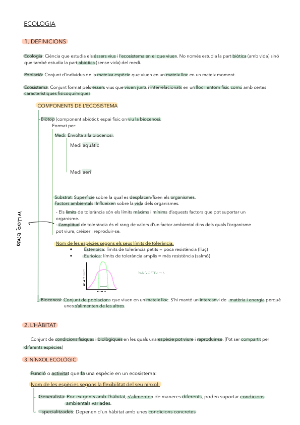 Ecologia 1ro de bachillerato