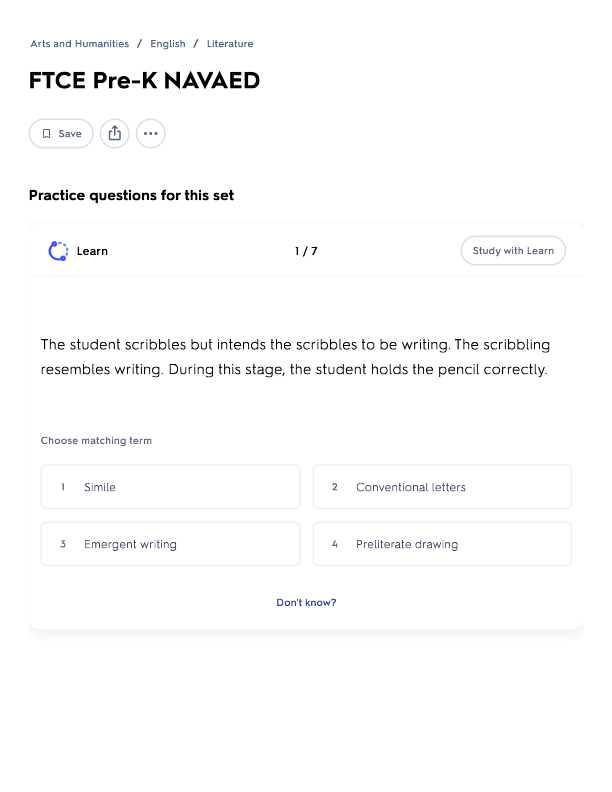 FTCE Pre-K NAVAED EXAM QUESTIONS AND VERIFIED CORRECT ANSWERS .
