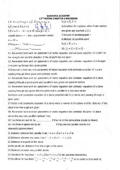 12th std Mathematics 11th and 6th chapter