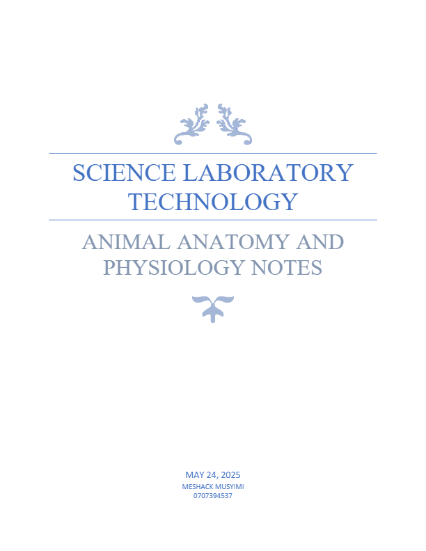 animal anatomy and physiology