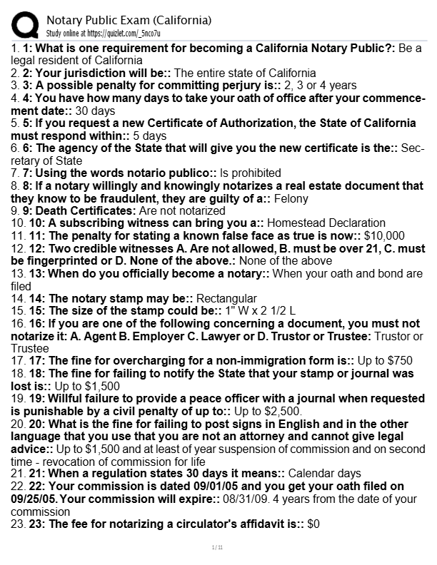 California Notary Public Exam 2025 – Complete Practice Test & 100% Verified Answers