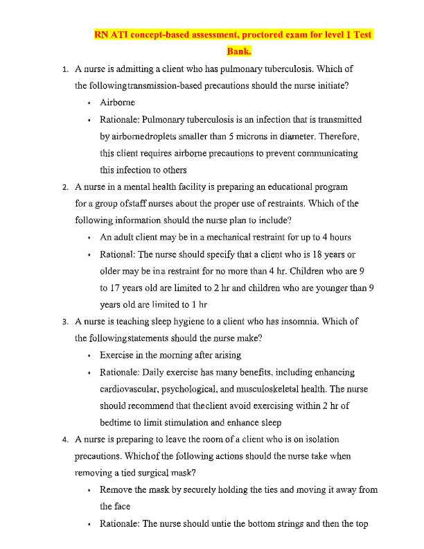 ATI RN Concept-Based Assessment 2025: Actual Exam Questions & Verified Answers (100% Accurate)